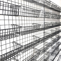 Snack instant wall wrought iron grid rack iron net hanging basket grid storage basket hanging wall storage wall storage frame