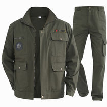 Worksite work clothes migrant workers blouses for mens spring and autumn season long sleeves workwear mens jacket abrasion-resistant steam repair