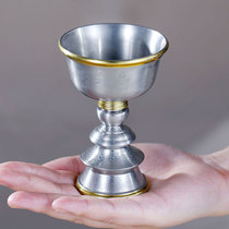 Ghee lamp holder Indian pure copper handmade butter lamp eight auspicious lamp for home Buddha long Ming lamp holder for Buddha lamp