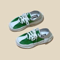Heavy Weights New Push Two Wear Thick Bottom Dissolved Shoes Board Shoes Women Ins Tide Original Juku Wind Breathable 100 Hitch Sport Little White Shoes