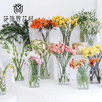 New transparent acrylic PET flower shop display flower bucket Flower floral arrangement Light luxury anti-fall wake-up flower bucket