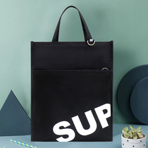 Korean creative primary and secondary school student make-up bag waterproof canvas handbag multi-function large capacity document bag schoolbag bag
