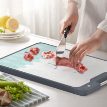 Euhui Germany 304 stainless steel cutting cutting board Antibacterial mildew thickened household PE plastic kitchen sticky board chopping board