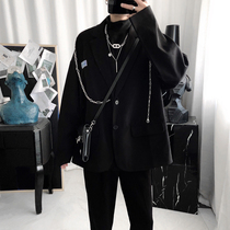Comeback Sir Black Chain Suit Jacket Man Design Sensation Spring Autumn Loose Trend Ruffis Casual Tennis Red West Suit
