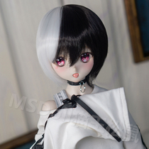  Elvis squirrel BJD wig 346 points Yin and yang color doll with short hair MDD MSD tf DD