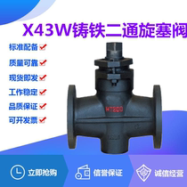 X43W-10 cast iron flange two-way plug valve DN25-150 cement asphalt gas circuit special opening and closing valve