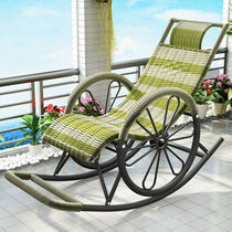 Rocking chair recliner adult rocking chair old man balcony nap chair rattan chair outdoor rattan chair leisure leisure getaway chair