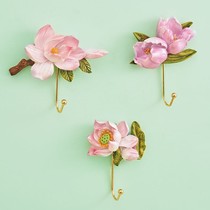 Eurostyle Three-dimensional Floral Hook without Mark Relief Rose Coat Cap Hook in Kitchen Xuanguan Hanging Clothes Hook Single Hook