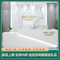 Simple modern beauty salon Commercial bar cashier Imitation marble company front desk Hotel reception desk counter table