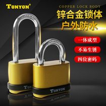 TONYON universal anti-theft code lock padlock cabinet home lock waterproof rust-proof dormitory door lock outdoor lock