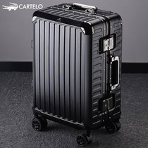 Aluminum frame trolley case male sturdy and durable 24 luggage female small 20 inch boarding password travel leather box students