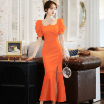 Fishtail small evening gown women can usually wear banquets qi and light extravagant and small crowdsourced high-end names Ehime with dress and dress