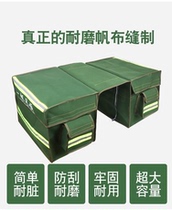 Increase and thicken canvas motorcycle satchel side bag Canvas plus bamboo express bag knight bag support customization