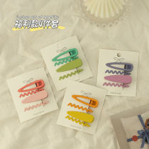 4 fit ~ cute colorful wave hairpin clips teenage candy color Liu Haiclip with hairpin hairpin soft girl hair accessories