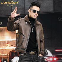 2021 Winter new slim wool fur coat mens short fashion trend cashmere youth motorcycle jacket