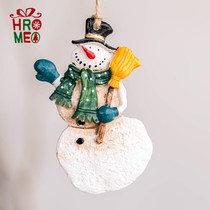 Hromeo resin snowman Angel Christmas tree pendant American retro Christmas decorations hanging