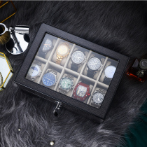 Jewelry box High-grade wooden luxury simple multi-layer large capacity European watch glasses hand jewelry storage box gift