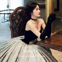 Taffle chest evening dress 2021 new annual meeting host black light luxury niche dress banquet high-end toast