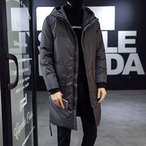 Cotton clothes men long winter Korean thick mens coat down cotton clothes 2020 New Tide brand warm cotton jacket
