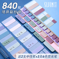 Morandi Index Sticker students with label stickers Web Red Convenience Paste Retro Small Strips Mark Paper Stickiness Strong Indication Urinate Stickers Color Fluorescent Sticker writing Bookmark paper Citation Soot