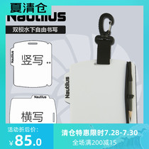 Nautilus Underwater two-way writing tablet Underwater writing book Diving record board Underwater writing navigation meter