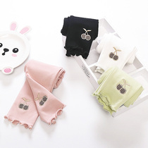 2022 springtime female baby long pants spring autumn outside wearing 0-3-year-olds elastic body to open crotch thin underpants