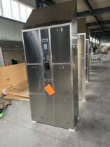 Customized 304 inclined top stainless steel 6-door storage cabinet gym smart electronic password storage cabinet supermarket locker