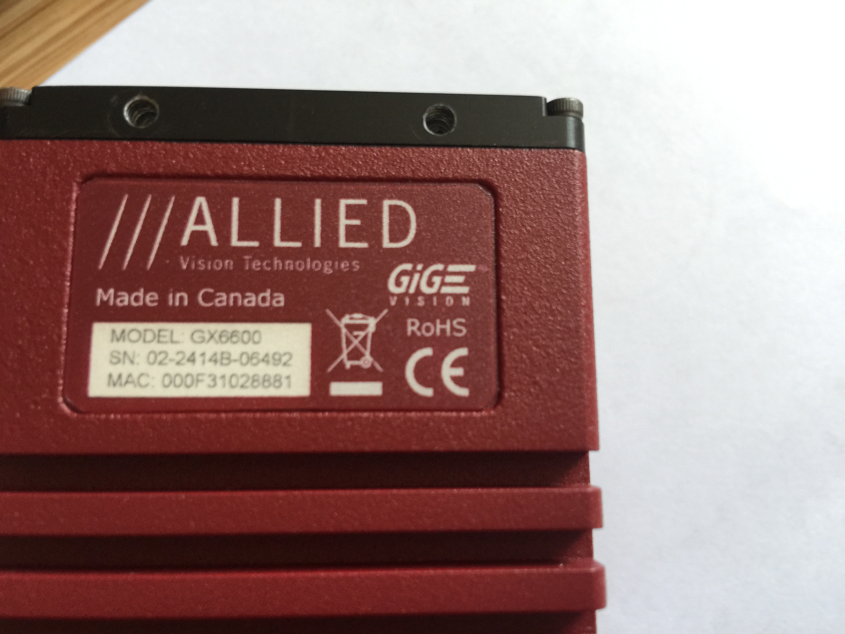 Prosilica GS 2450 Prosilica GS 2450C German AVT Industrial Camera