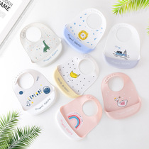 Super comfortable baby bib Silicone baby rice pocket saliva towel ins wind Denmark Nordic Waterproof super soft bib