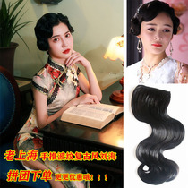 Ancient Dress Great Wave Wig Republic Styling Ripple Liu Hai Old Shanghai Retro Qipao Qipao Hand-pushed Corrugated Liu Haifa Film
