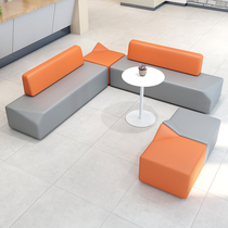 Office 4S Shop banking hall Anomalous Creative Rest Area Office Business Hospitality Leisure Couch Tea Table Combinations
