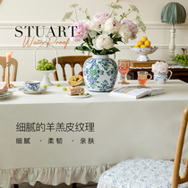 Crayon pie Stuart ruffle tablecloth waterproof and oil-proof anti-fouling outdoor garden Nordic ins dining tablecloth