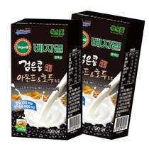 Korea imported Beijimel black bean almond kernel Walnut flavor soy milk 190ml*16 Breakfast soy milk milk drink