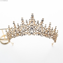 New European bridal wedding dress crystal crown headdress wedding dress wedding crown birthday adult hair accessories 2