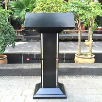 Outdoor stainless steel podium fashion small and fresh front desk reception desk black Welcome Desk