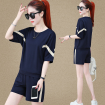 Short Sleeve Shorts Casual Sportswear Suit Women Summer 2022 New Fashion Thin pieces of ice silk slim two sets of damp