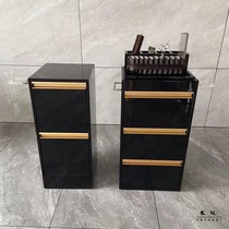 With socket barber shop tool cabinet hair salon special mirror table shelf hair salon hair cutting cabinet hair salon tool table