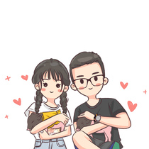 Q Prints Hand Painted Heads Wax Pen Wind Cute Cartoon Couple Portraits Custom Cartoon Characters Live-action Photos Transfer Plotter