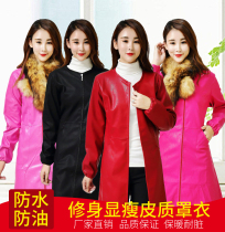 Autumn and winter new female splicing Puppi adult female gown jacket waterproof and oil-proof overalls fashion apron women