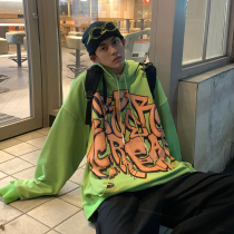 Hip Hop Sweatshirt Men Tide ins Loose Harbor Wind Hood Tide Couple 2021 New Autumn Winter Plus Plus Sdown Jacket