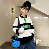 Boys spring and autumn sweatshirt POLO shirt top boy 2022 New spring clothing Chauding Street shirt handsome and stylish