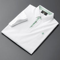 (Pearl cotton) 2021 summer new lapel ice silk polo shirt mens casual short-sleeved T-shirt mens half-sleeve top