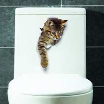 Toilet Tank Stickers Ins Toilet Bathroom Idea Removable Toilet Collage Waterproof Funny Cute Kitty