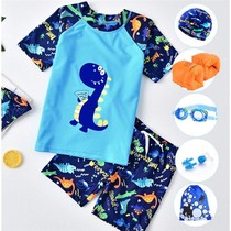 Childrens swimsuit Boy girl Small medium and large childrens baby cartoon split swimsuit Swimming trunks suit Student swimsuit