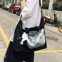 Day Series Large Capacity Students Skew Satchel Men 2022 New Fashion Printed Portable Tote Bag Casual Single Shoulder Bag Woman