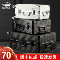 Luggage mens large capacity 34 inch trolley case universal wheel women strong and durable thick travel password leather box 28