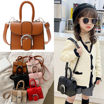 Ins cross-border new children's saddle bag PU fashion Korean style girls leisure bag temperament portable messenger bag