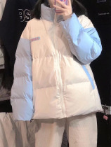 Cotton-padded womens winter 2021 New thick cotton-padded jacket Korean student loose bread clothes small man cotton coat