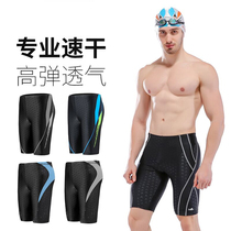 Yingfa swimming trunks civil casual mens five-point quick-drying professional plus size Competition anti-shark skin hot spring swimsuit