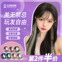 Shure hair hanging ear dyeing wig piece female long hair color dye one piece of short simulation hair receiving strip dyeing hair film
